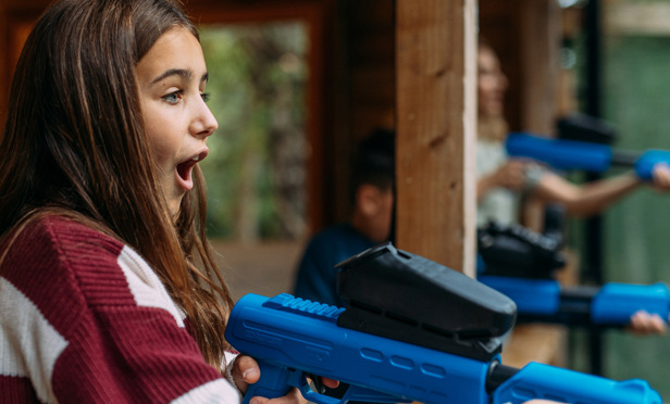 Finlake Girl With Gun In Paintball