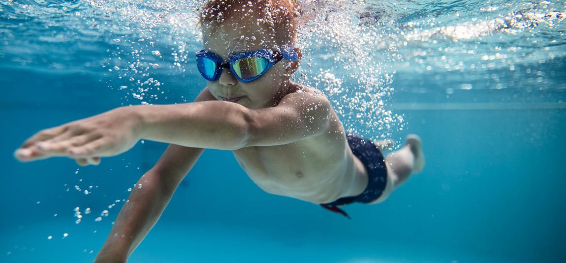 Finlake Boy Learning To Swim
