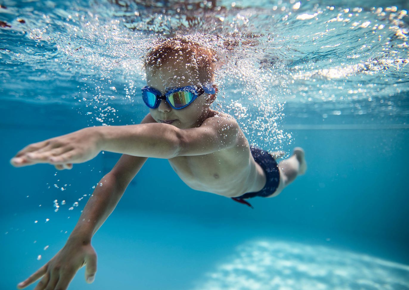 Finlake Boy Learning To Swim